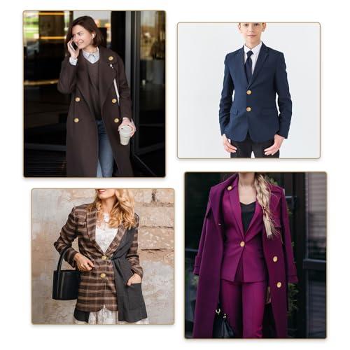 Ymapinc Gold Buttons, Ymapinc 14pcs Metal Gold Blazer Buttons Set 18mm 23mm Gold Buttons for Blazer Suit Coat Uniform Jacket Gold Blazer Buttons for Men Suits Buttons - Image 3