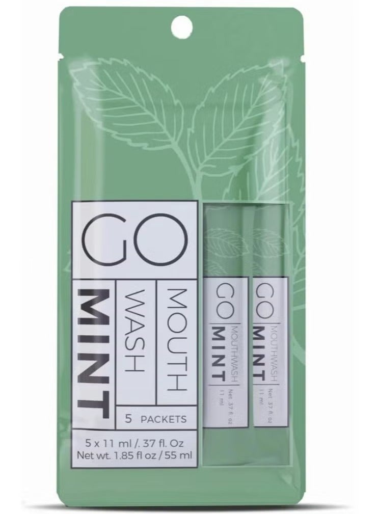 GO Mouthwash Smooth Mint- 5 Packet Bag - Image 1