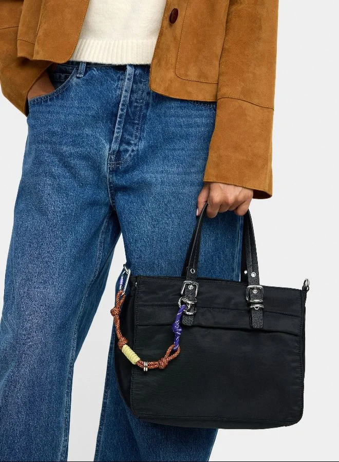 PARFOIS Nylon tote bag with charm