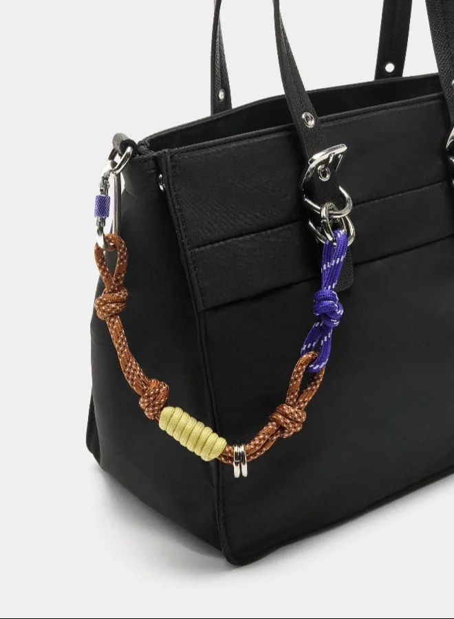 PARFOIS Black Nylon tote bag with charm for Women | Best Price UAE