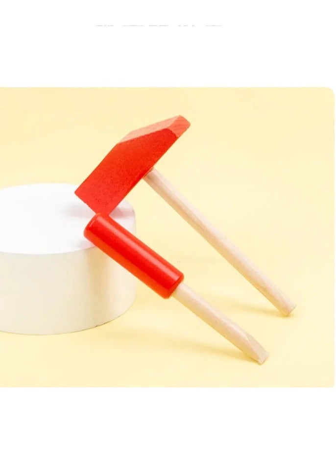 2In1 Diy Screw Car Vehicle Hammer Ball Reassembly Multi Function Building Block Play Set Toy For Kids