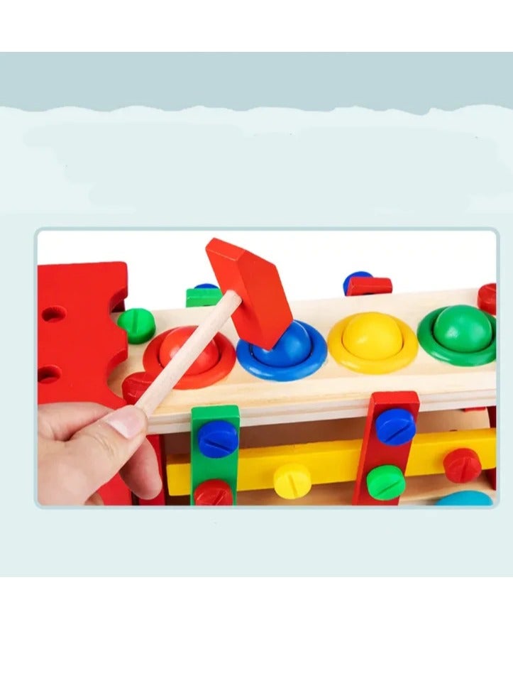 2In1 Diy Screw Car Vehicle Hammer Ball Reassembly Multi Function Building Block Play Set Toy For Kids
