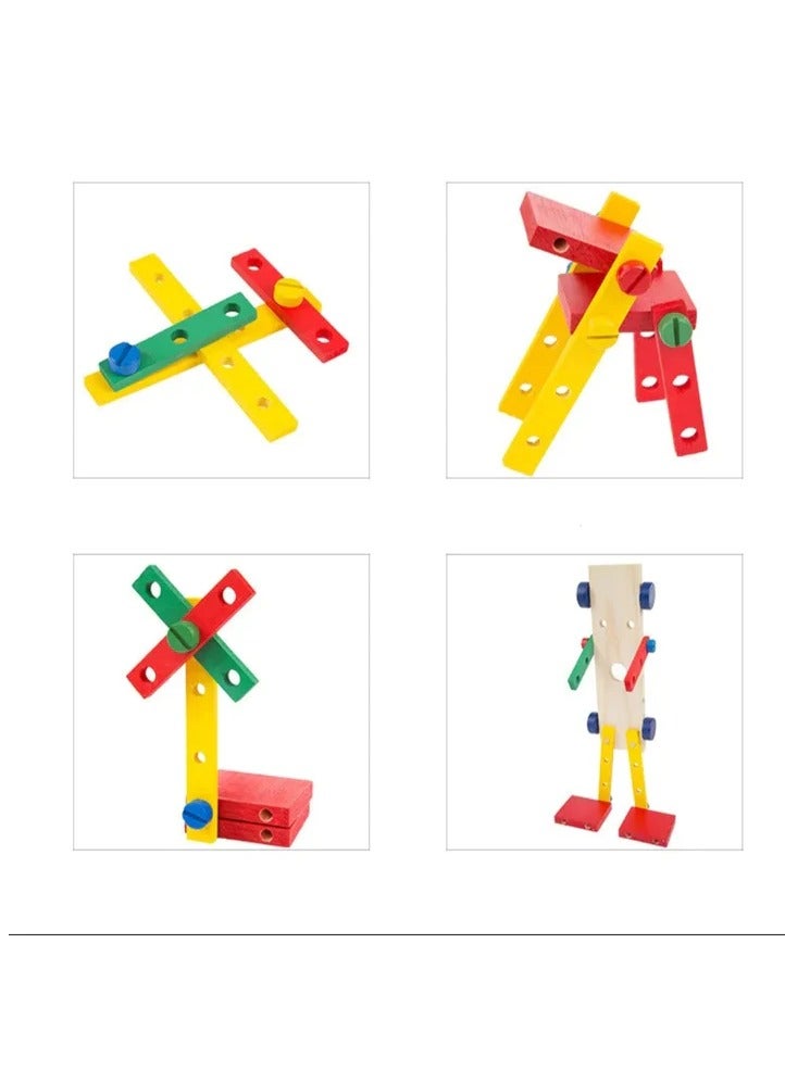 2In1 Diy Screw Car Vehicle Hammer Ball Reassembly Multi Function Building Block Play Set Toy For Kids
