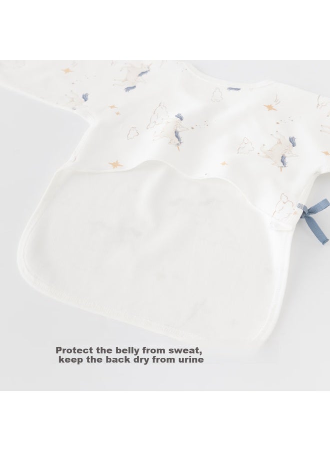 Guaiqixiong Ma Nian Newborn Baby Pure Cotton Half-back Shirt, Spring And Autumn Season, Newborn Infant Boneless Long-sleeve Maternity Ward Top Clothing