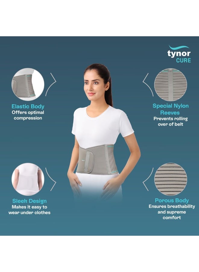 Tynor Abdominal Support 9"/23cm, Grey, XL, 1 Unit - Image 4