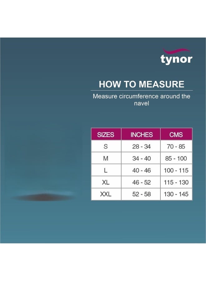 Tynor Abdominal Support 9"/23cm, Grey, XL, 1 Unit - Image 2