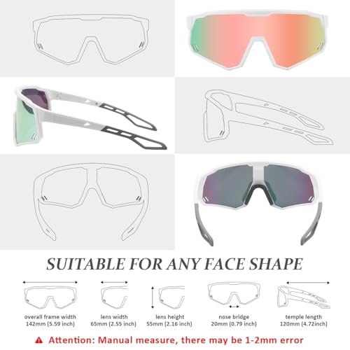 Karsaer Polarized Cycling Glasses Sports Sunglasses, UV400 Protection Baseball Running Glasses for Men Women Youth E1267 - Image 5