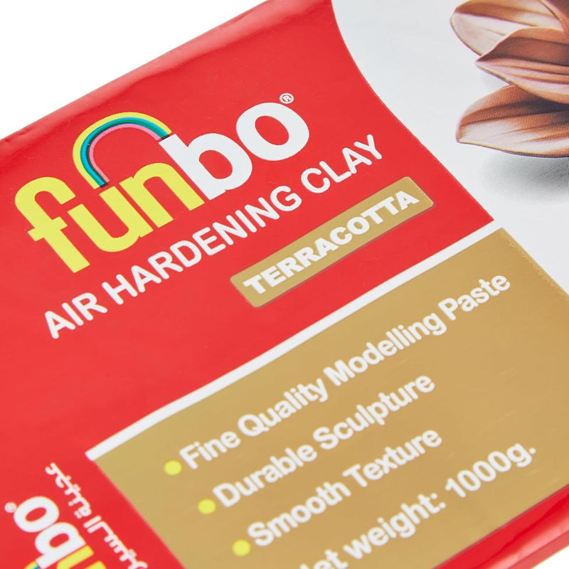 Funbo Air Hardening Clay 1000g - Terracotta - Image 4