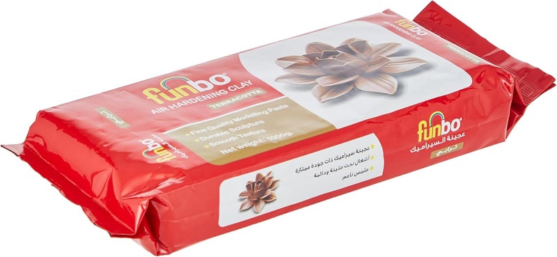 Funbo Air Hardening Clay 1000g - Terracotta - Image 3