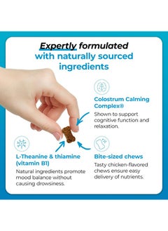 VetriScience Laboratories Composure Calming Treats For Small Dogs And Puppies Anxiety, Separation Stress, Thunder And Barking  Yummy Chews Pets Love, 30 Chews  - Image 2