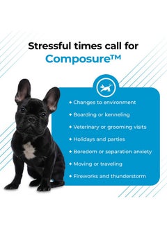 VetriScience Laboratories Composure Calming Treats For Small Dogs And Puppies Anxiety, Separation Stress, Thunder And Barking  Yummy Chews Pets Love, 30 Chews  - Image 3