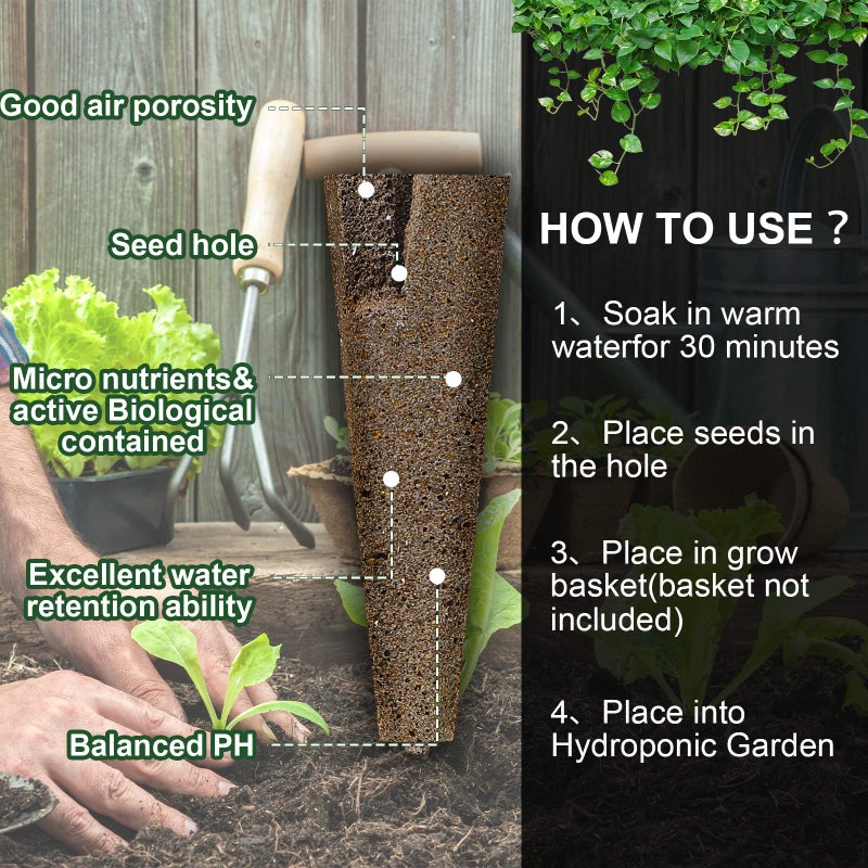 Vesici Hydroponic Pod Kit Including Grow Baskets Grow Sponges and Domes See Pod Labels Hydroponics Growing System Kit for Garden Indoor(120 Pieces) - Image 3