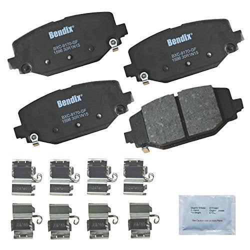 Bendix Priority1 CFC1596 Ceramic Rear Brake Pads for Select Models Chrysler Grand Caravan, Town & Country, Dodge Journey, Ram C/V, Volkswagen Routan - Image 1