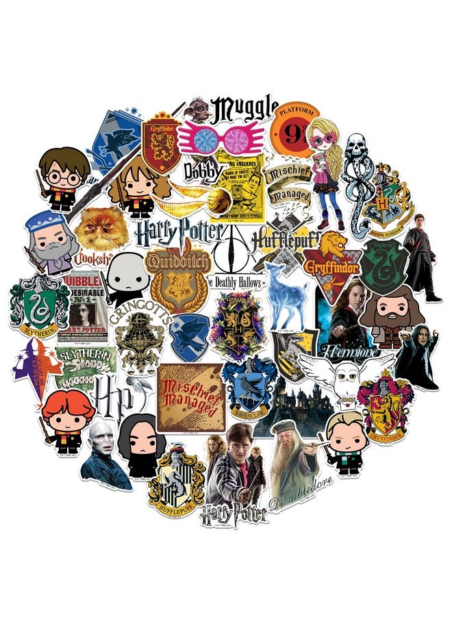 GRAPHICS & MORE - Harry Potter Stickers Die Cut Vinyl Sticker Variety Pack Laptop Water Bottle Scrapbooking Tablet Skateboard Indoor/Outdoor Set Of 50 - Image 1