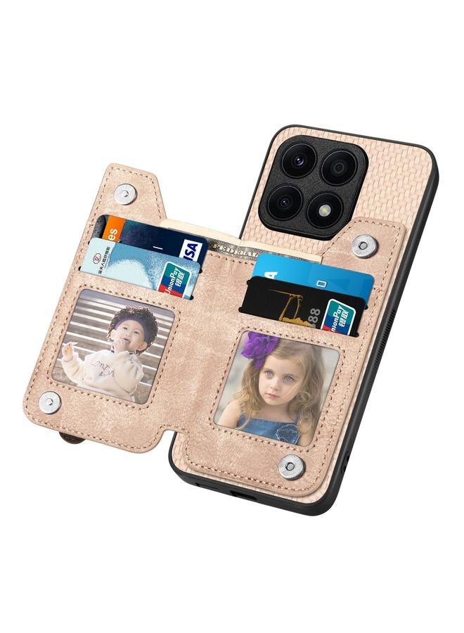 S-TOP Case For Honor X8A Carbon Fiber Horizontal Flip Zipper Wallet Phone Case - Image 4