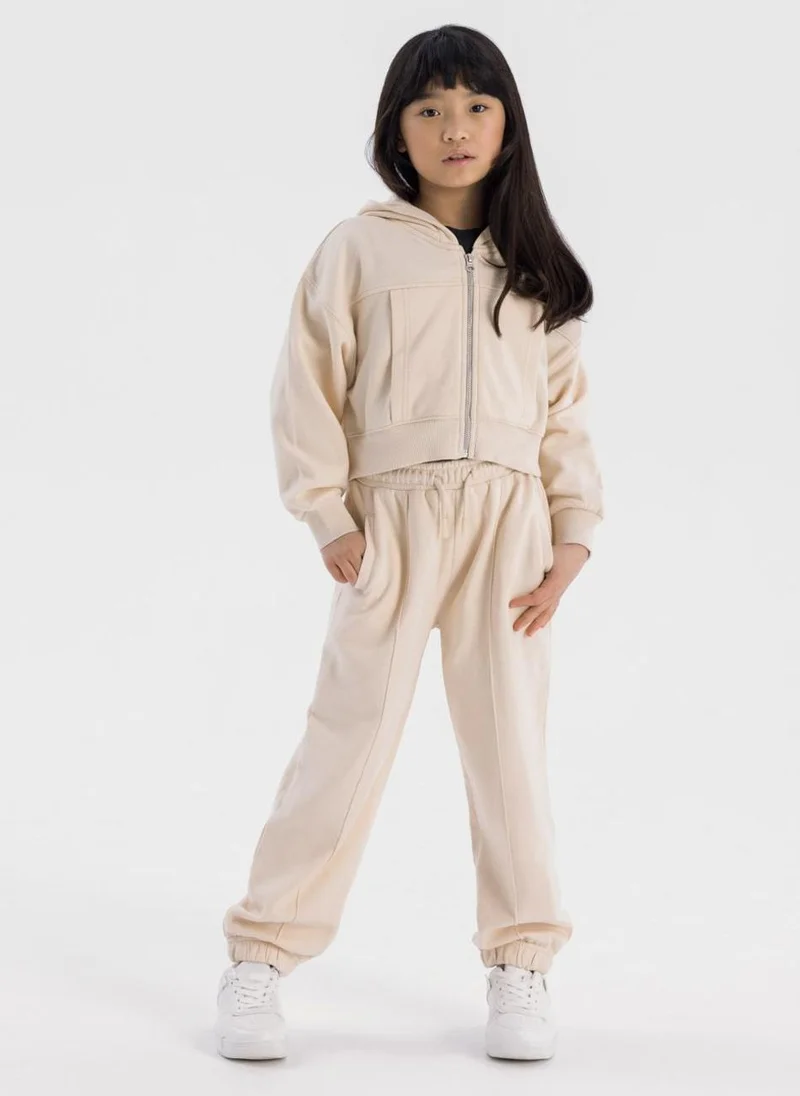 مينوتي Teen Girls Cropped Zip Through Hoodie and Jogger Set