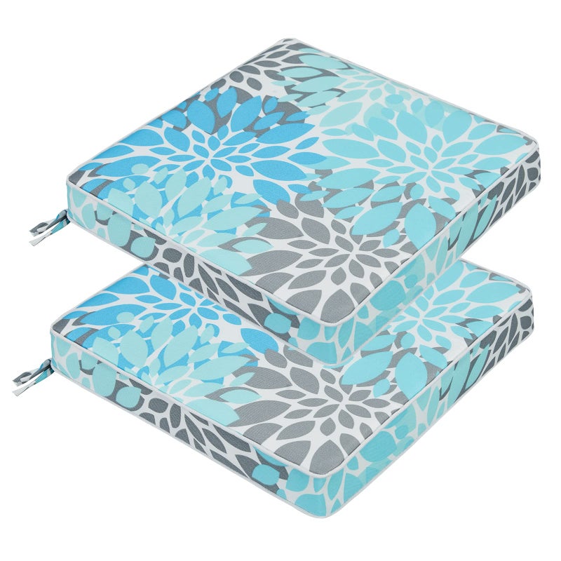 JMGBird 19x19 Outdoor Chair Cushions Set of 2 Waterproof Outdoor Seat Cushions 3Year Color Fastness Outdoor Cushions for Patio Furniture