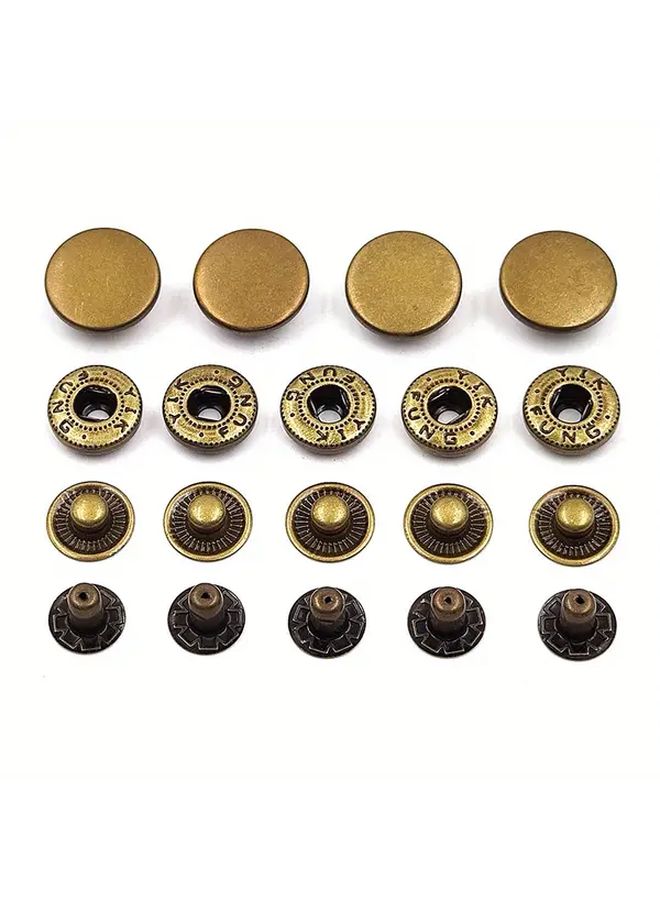 100 Pcs Black Nickel Metal Snap Buckles 10 12 5 15 17 20mm Size Assortment - Image 5