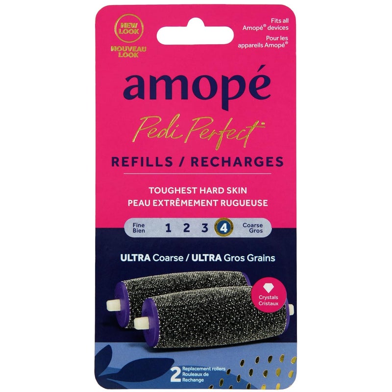 Amope Pedi Perfect Electronic Foot File Wet Dry Regular Coarse Refills 2 Count - Image 1
