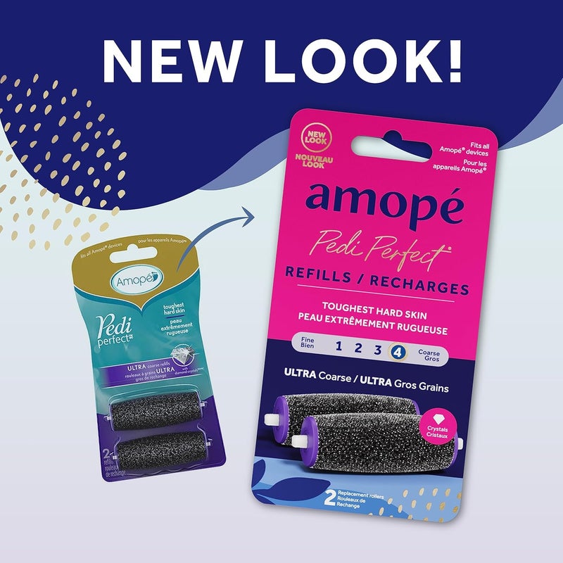 Amope Pedi Perfect Electronic Foot File Wet Dry Regular Coarse Refills 2 Count - Image 3