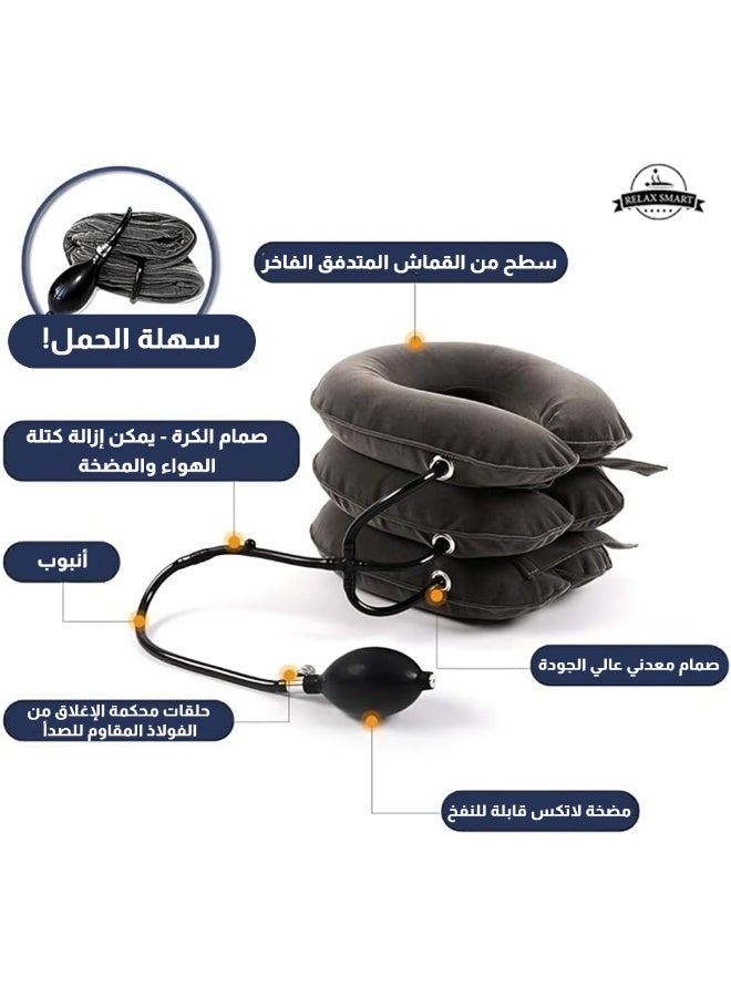 Relax Smart Cervical Neck Traction Pillow – Orthopedic Neck Stretcher for Spine Alignment, Muscle Relaxation, and Pain Relief – Ergonomic Chiropractic Support Pillow for Home, Office, and Travel - Image 3