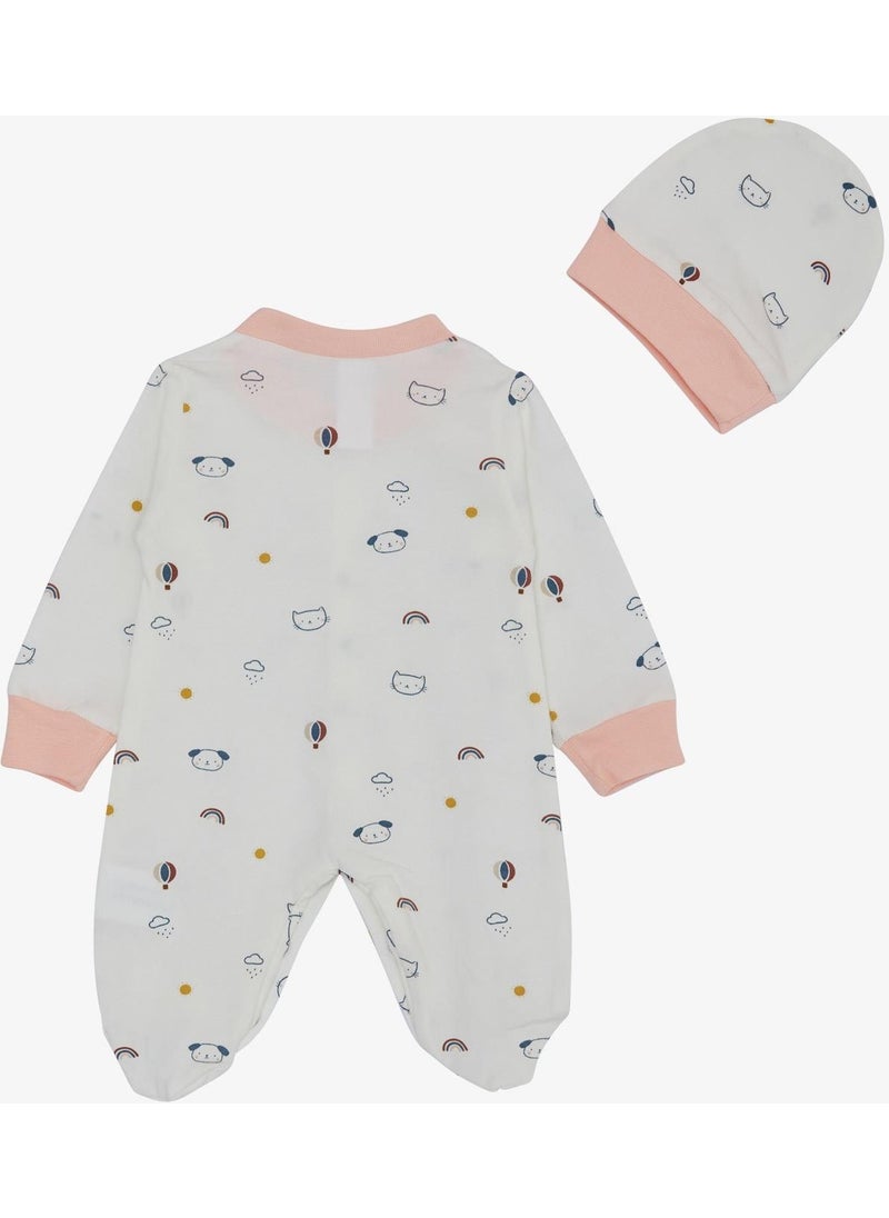 Baby Girl Booties Jumpsuit, Sky Themed Animal Pattern, 0-6 Months, Ecru - pzsku/Z9F0D6AB9AD6B4662976AZ/45/_/1733998953/0806f808-8afc-4344-92fb-9575797c89f8