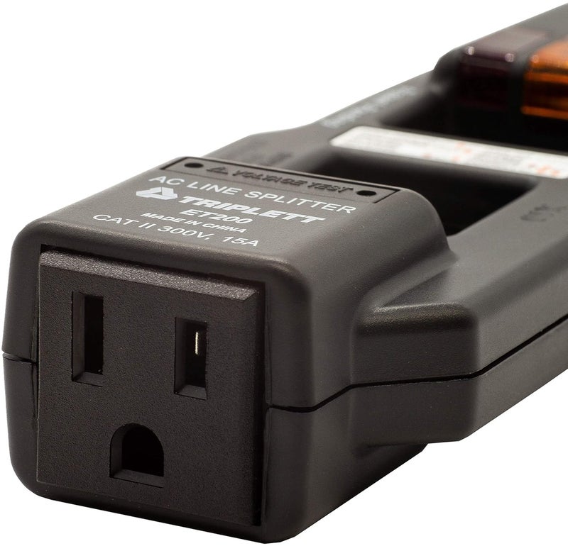 Triplett ET200 AC Line Splitter and GFCI Outlet/Receptacle Tester with 5 Visual Indicators - Image 4