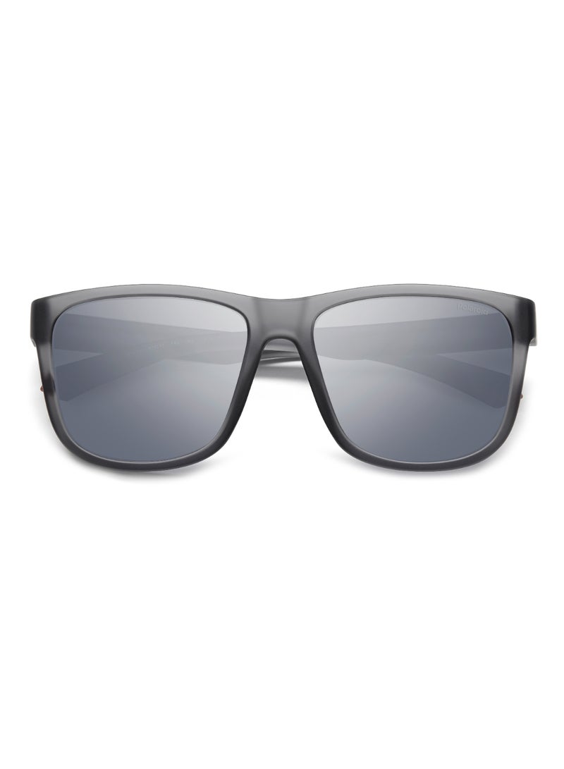 Polaroid Men's Polarized Rectangular Shape  Sunglasses PLD 2155/S GREY 47 - Lens Size: 47.3 Mm - Mtt Grey - Image 4