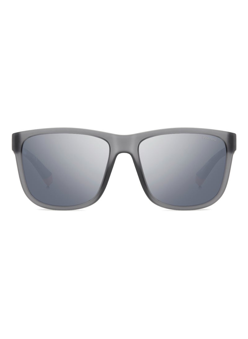 Polaroid Men's Polarized Rectangular Shape  Sunglasses PLD 2155/S GREY 47 - Lens Size: 47.3 Mm - Mtt Grey - Image 3