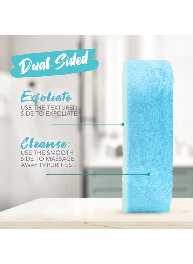 spongeables Pedi Scrub Foot Exfoliating 20+ Wash Sponge, Ocean Breeze, 3 Count - Image 5