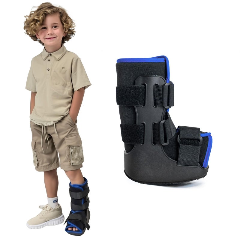 Brace Direct Pediatric Fracture Boot â€“ Kids Walking Boot for Foot Fractures, Ankle Sprains & Post-Op Recovery, Green (Large, US Kids 11.5Kâ€“1.5) - Image 1