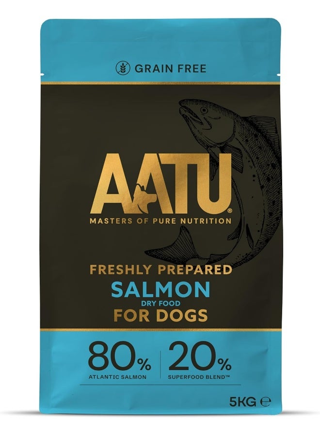 AATU 80/20 Complete Dry Dog Food, Salmon 5kg - Dry Food Alternative to Raw Feeding, High Protein. No Nasties, No Fillers. - Image 1