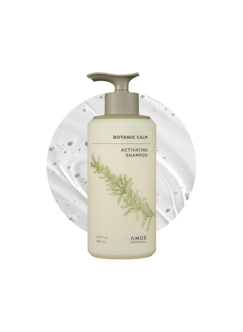 amos PROFESSIONAL - AMOS PROFESSIONAL Botanic Calm Activating Shampoo l Vegan Scalp  Hair Strengthening Shampoo with Rosemary and Biotin Sulfate Free 169 floz - Image 1