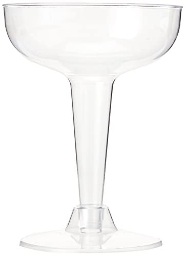 Amscan Elegant Party Pack Clear Plastic Champagne Glasses  4 oz 32 Pcs  Perfect for Home Weddings  Events