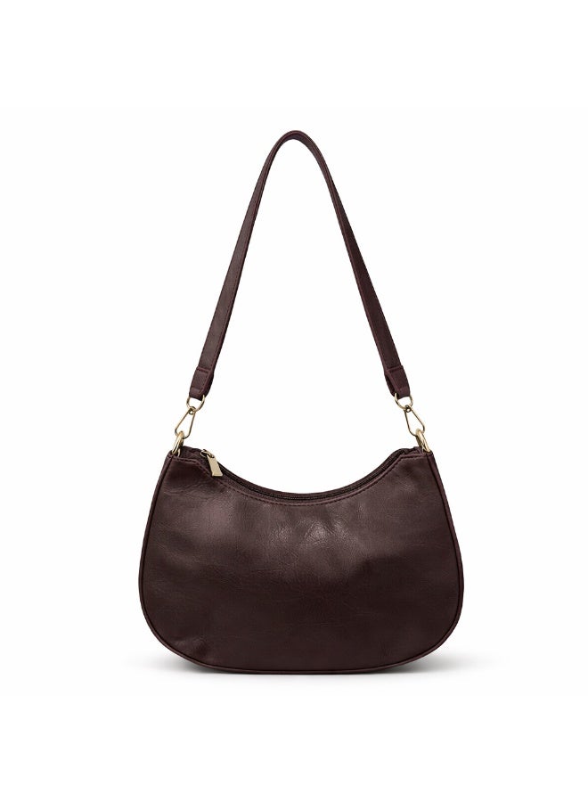 Small brown women's shoulder bag - Image 3