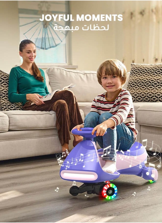 2-in-1 Electric Wiggle Car | Elegant Design · Smart Bluetooth Music · Comprehensive Safety Protection – Perfect Ramadan Gift for Kids