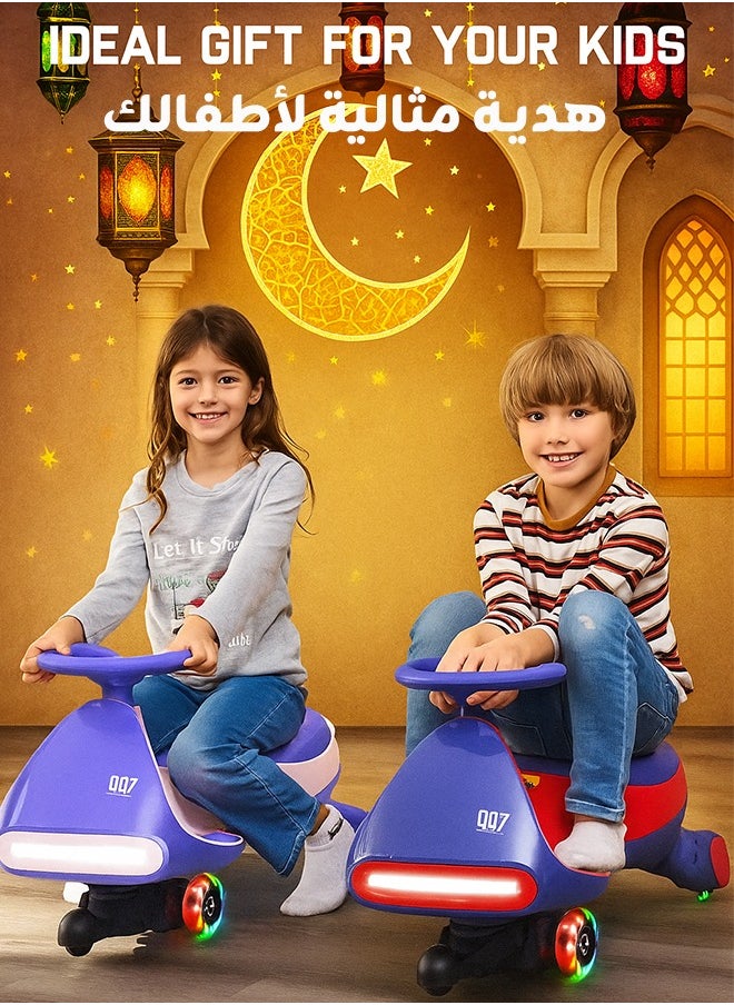 2-in-1 Electric Wiggle Car | Elegant Design · Smart Bluetooth Music · Comprehensive Safety Protection – Perfect Ramadan Gift for Kids