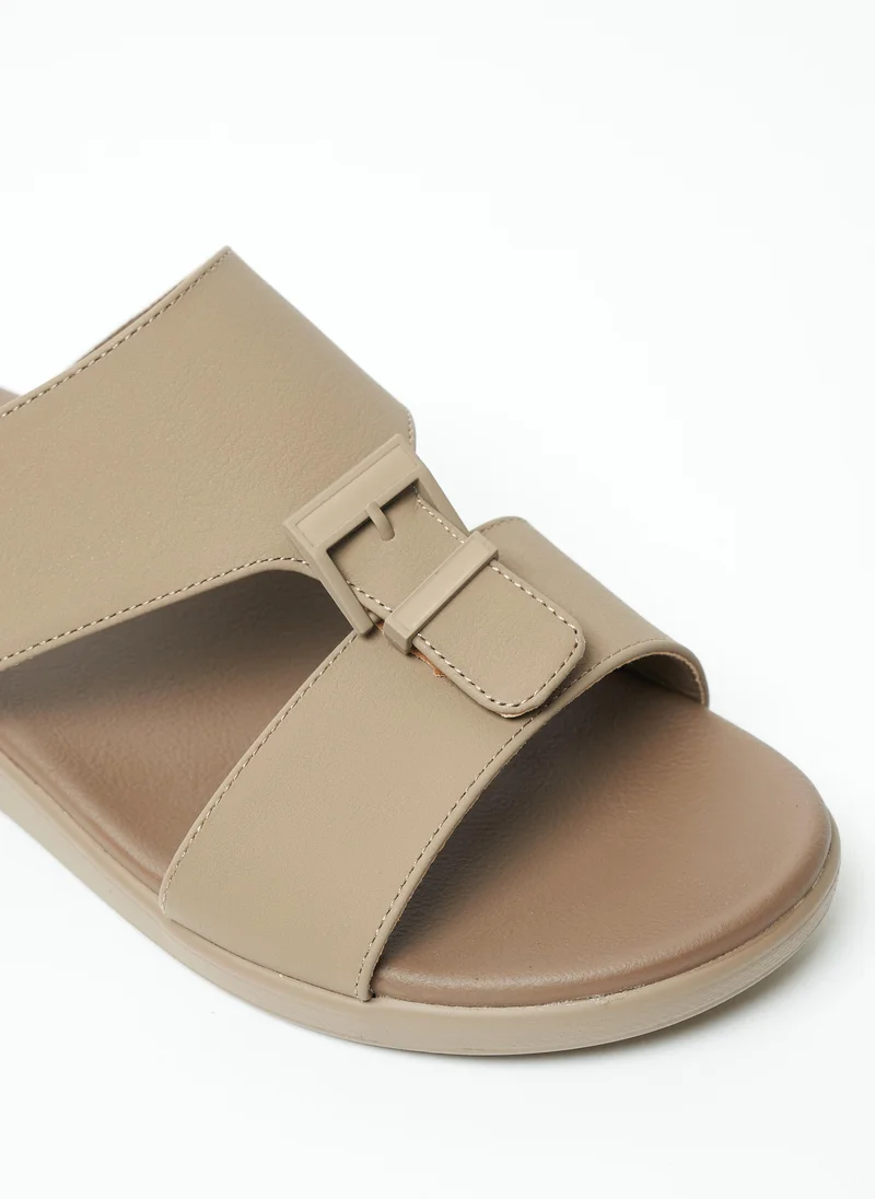 Geoomnii Khaki Geoomnii Mens Arabic Sandals Khaki for Men | Best Price UAE