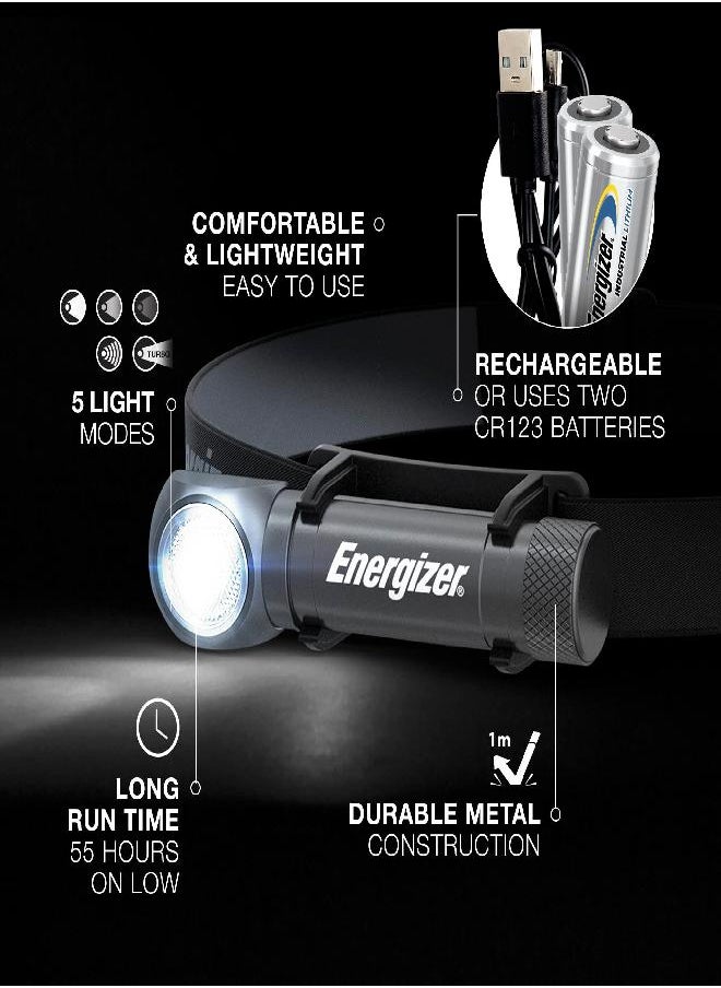 Energizer Led Headlamp Rechargeable X1000, Ultra Bright Ipx4 Water Resistant Head Light, 1000 Lumen Turbo Mode, Headlamp For Outdoors, Power Outage Emergency, (Usb Cable Included)  - Image 5