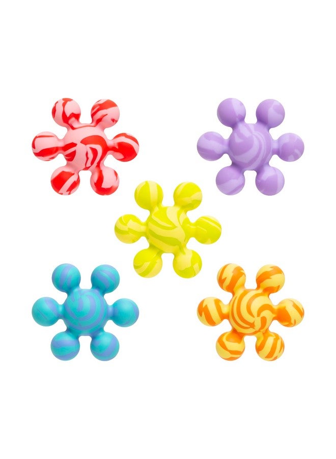 Ubbi Joinibble Teether for Babies, Food-Grade Platinum Silicone, Soothes Teething and Massages Gums, BPA and PVC-Free, 5 Pack - Image 1