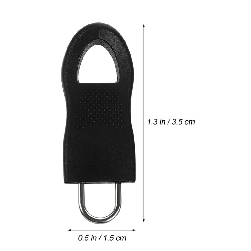 Detachable Zipper Pull Tabs 24PCS Alloy Rubber Black Brown for Jackets Backpacks Luggage Repair - Image 3