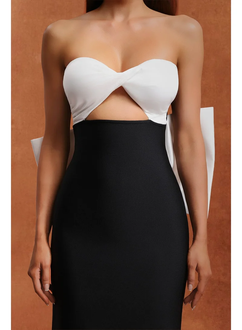 Bella Barnett  Raidah Sleeveless Bow Hollowed out Bandage Maxi Dress for Women | Best Price UAE