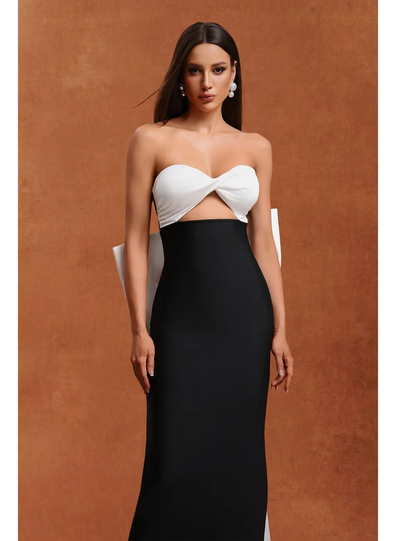 Bella Barnett  Raidah Sleeveless Bow Hollowed out Bandage Maxi Dress for Women | Best Price UAE