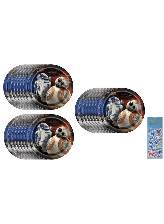 Unique Star Wars Birthday Party Supplies Bundle Pack Includes Dessert Cake Paper Plates 24 Count - Image 2