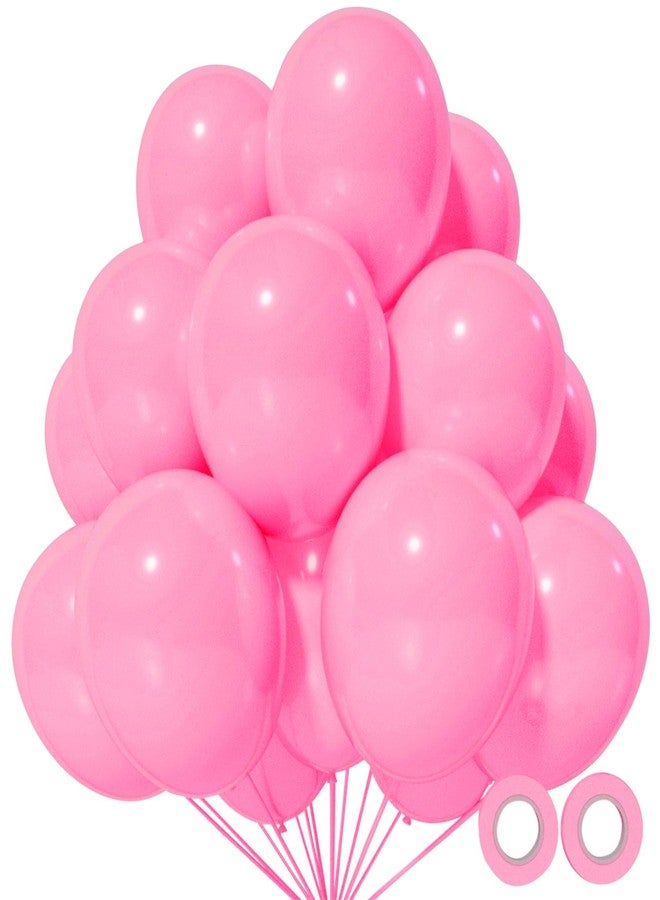 KUULBELA Pink Balloon 110pcs, Pink Latex Balloons12 inch for Birthday Valentine's Day Wedding(with 2 Ribbons) - Image 1