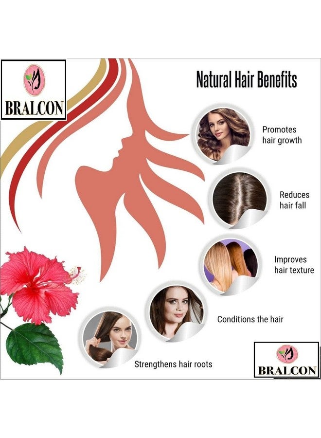 BRALCON Organic Hibiscus Powder-100g | 100% Pure & Natural Hibiscus Flower Powder |Hibiscus Rosa-Sinensis For Hair Care & Face Pack| Gudhal Ka Phool Powder for Hair Conditioning - Image 3