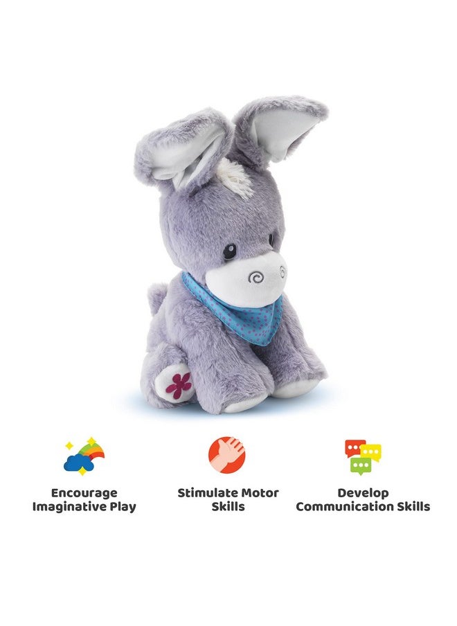 KiddoLab Peek A Boo Donkey: Soft Stuffed Animal Toy For Infants 6 18 Months With Moving Ears, Songs, Tunes & Lullabies  - Image 2