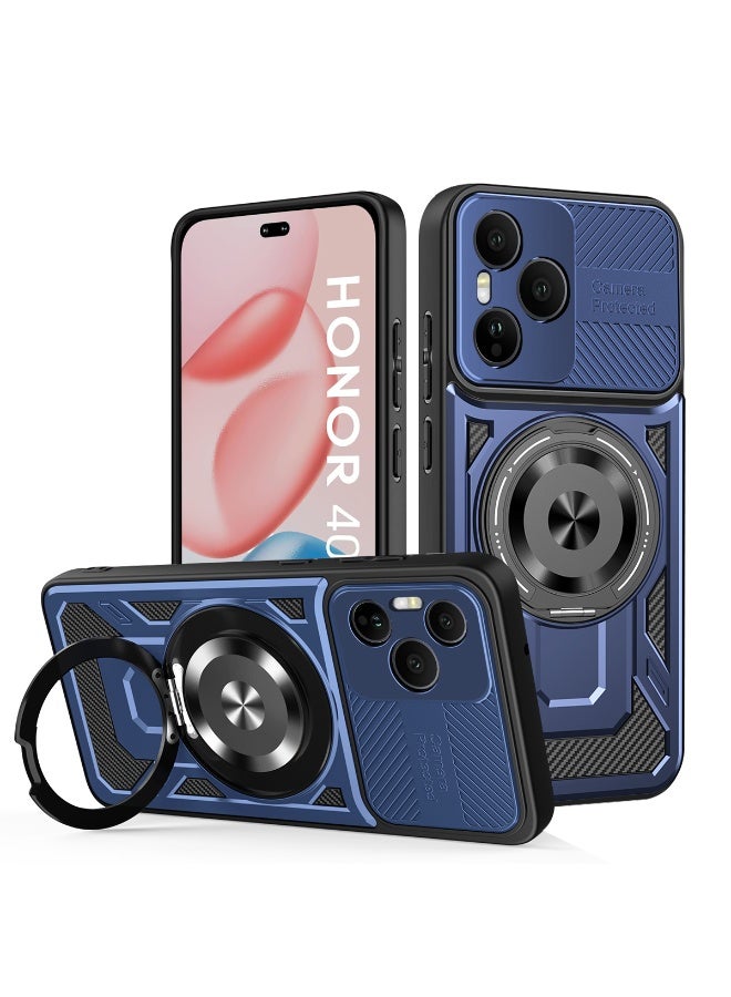 Case Cover Shock Resistant Protect Camera TPU + PC Compatible with Honor 400 Pro (Blue)