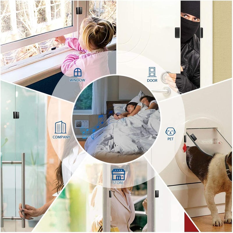Bistee Door Chime Wireless Door Chimes When Door Open Entry Alarm 600FT Range with 58 Chimes 5 Volume Levels LED Indicator for Business/Home/Office/Stores (2 Plug-in Receiver & 3 Door Sensor) - Image 3