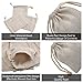 calary 100pcs Double Canvas Drawstring Bag Cotton Pouch Gift Sachet Bag Muslin Reusable Tea Bag 275x4 Inch - Image 4